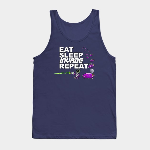 Eat Sleep Invade Repeat Tank Top by Turnbolt